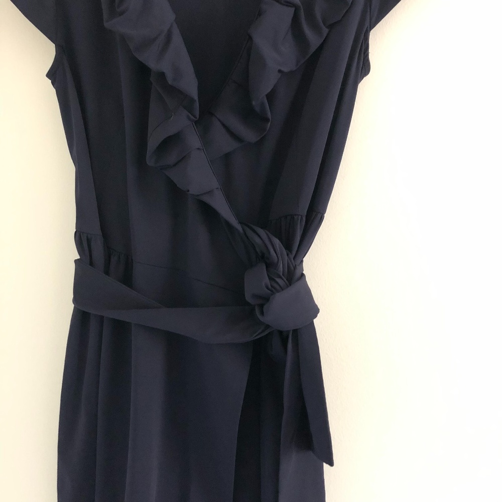 Diane Von Furstenberg -Navy Bethania Wrap Dress- size 2